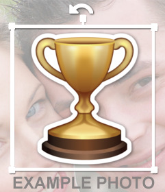 Sticker of an award trophy you can stick on your photos