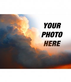 Special photomontage with clouds