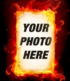 Photo montage of fire that you can do with your photos online