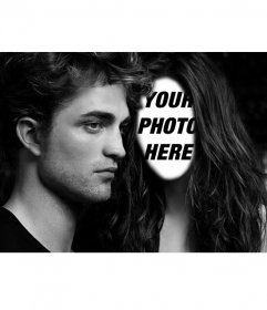 Twilight photomontage in black and white to put your face