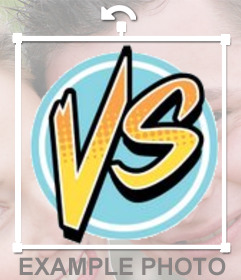 Versus sticker to put on your photos and symbolize a struggle or challenge between two people with the sign of VS
