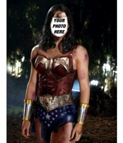 Photomontage to become in Wonder Woman uploading your photo
