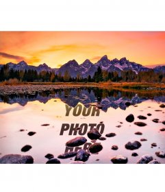 Post your reflection in a lake at sunset