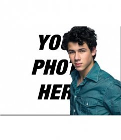 Make a photo effect together with Nick Jonas. Photomontage with Nick