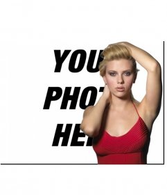 Photo effect, along with Scarlett Johansson, the Hollywood actress