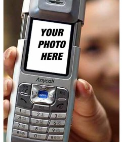 Funny photo montage to put your photo inside a mobile phone