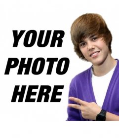 Photomontage to take a picture with Justin Bieber
