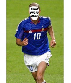 Photomontage to put a face to Zinedine Zidane online