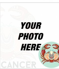 Online photo effect of the zodiac sign Cancer