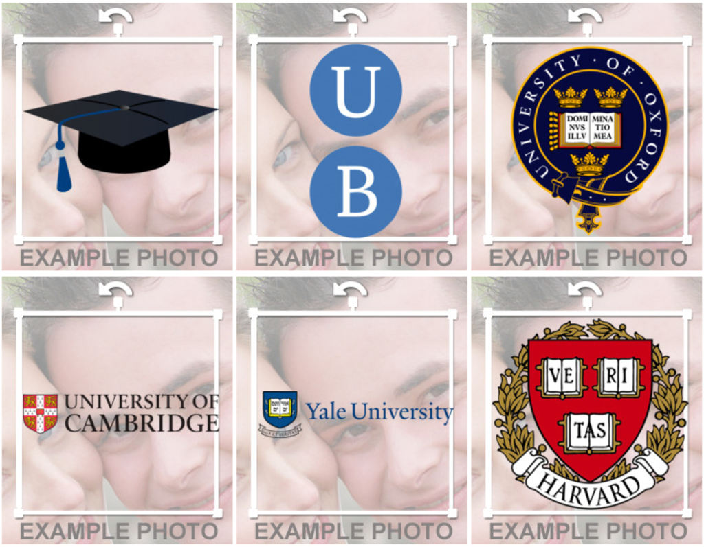 Añade logos de universidades a tus fotos