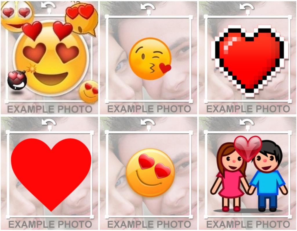 Decora tus fotos con nuestros stickers de corazones