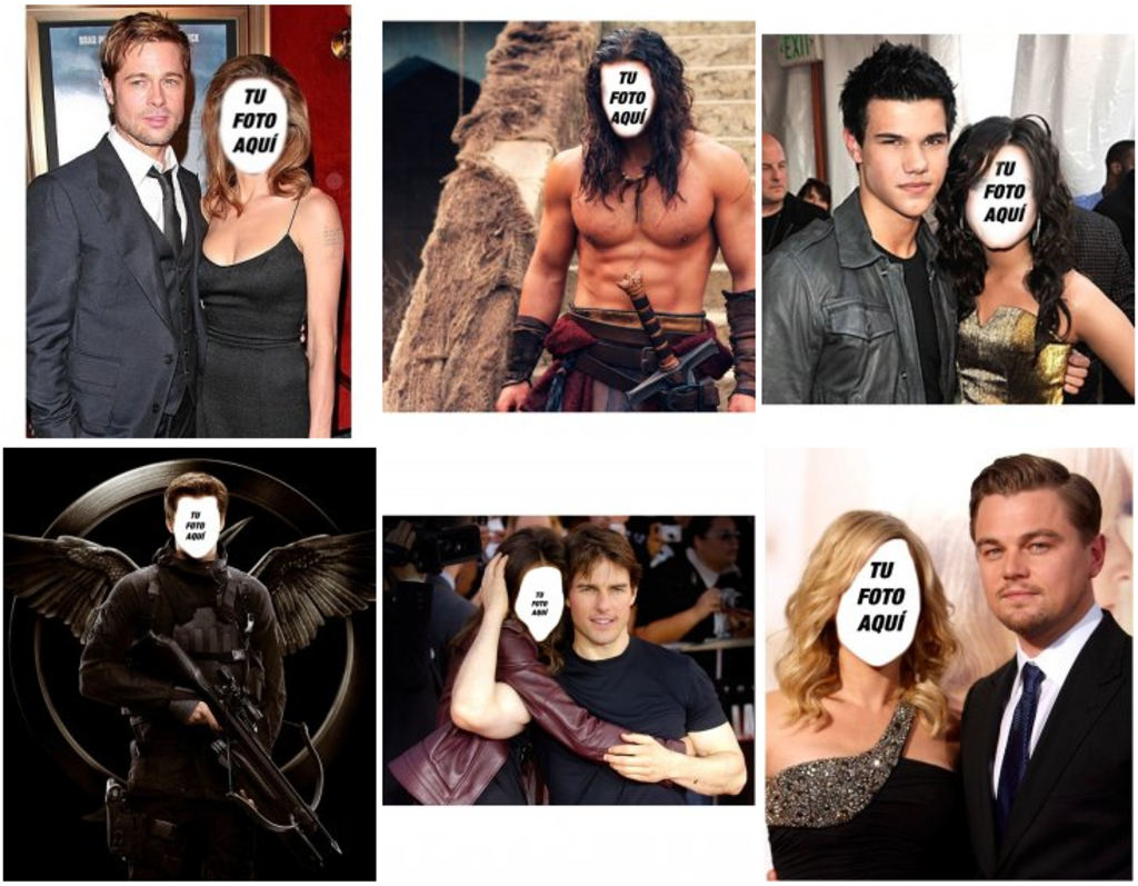 Fotomontajes con los actores más famosos de Hollywood