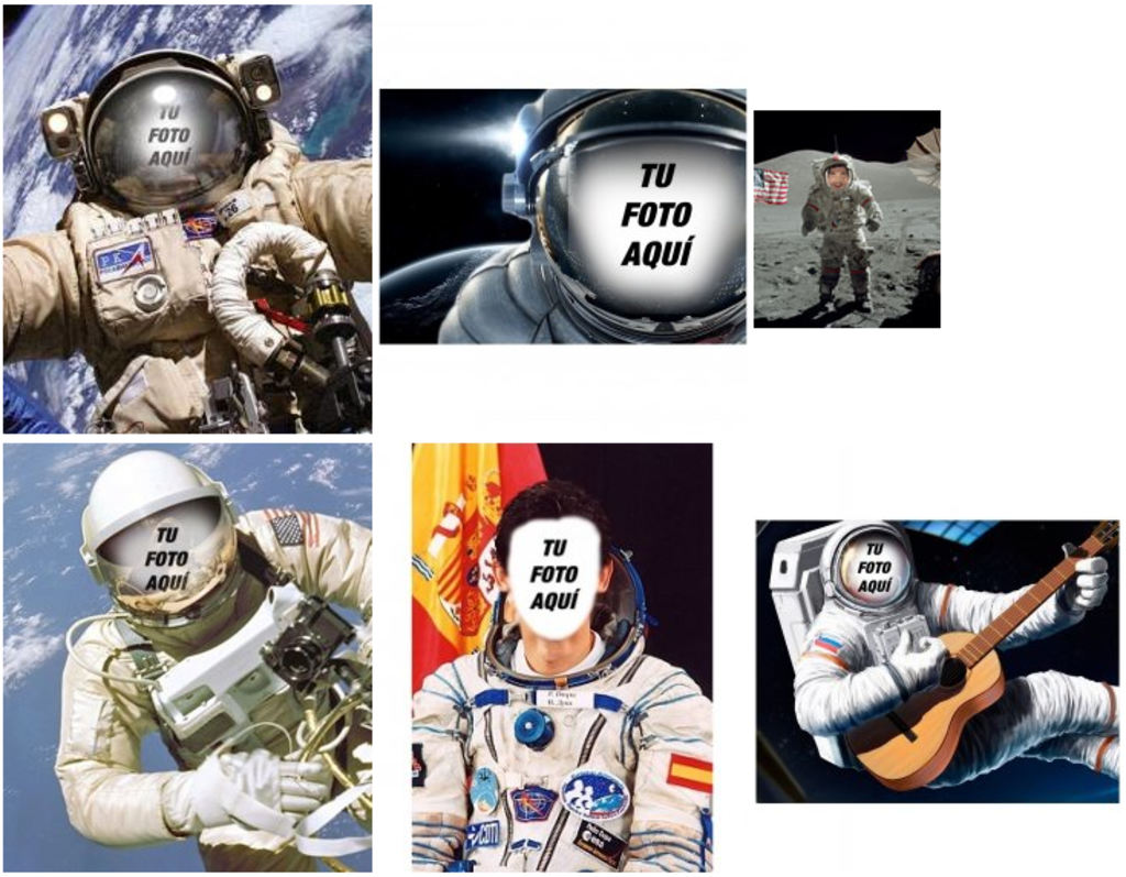 Fotomontajes de astronautas