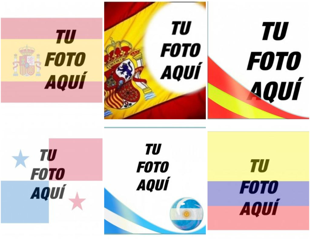 Fotomontajes con banderas de paises
