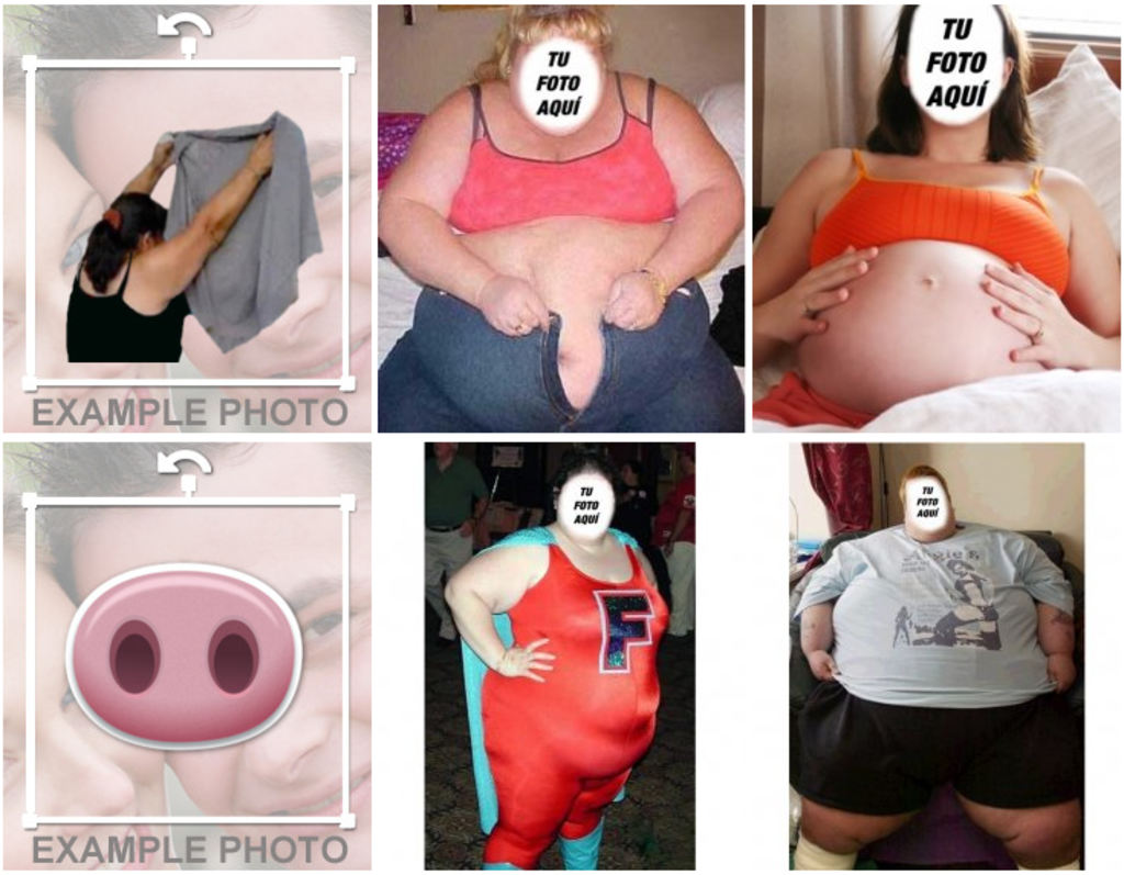 Fotomontajes de fotos de gordos