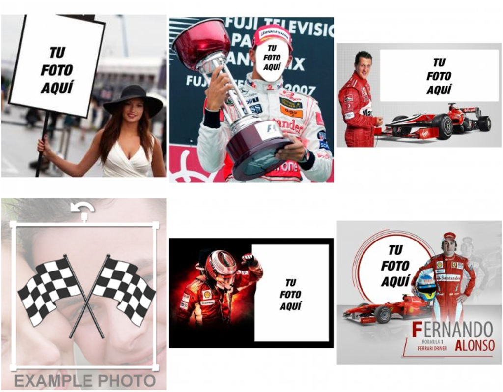 Fotomontajes y stickers de Formula 1