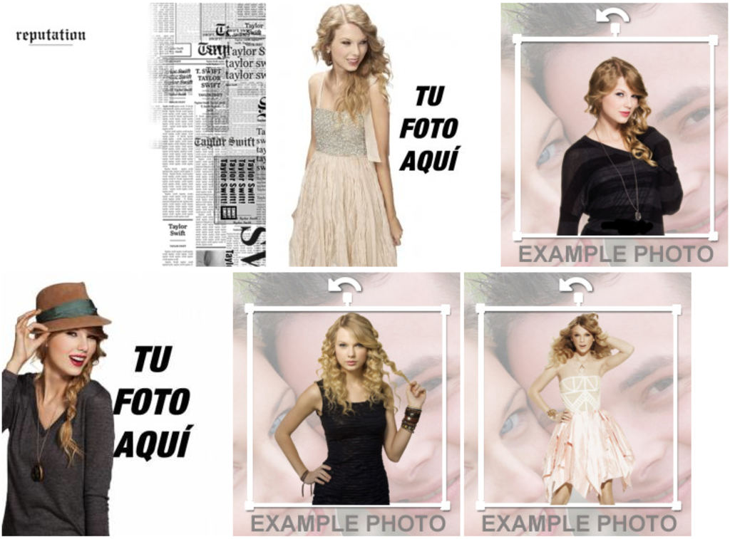 fotomontajes y stickers con Taylor Swift