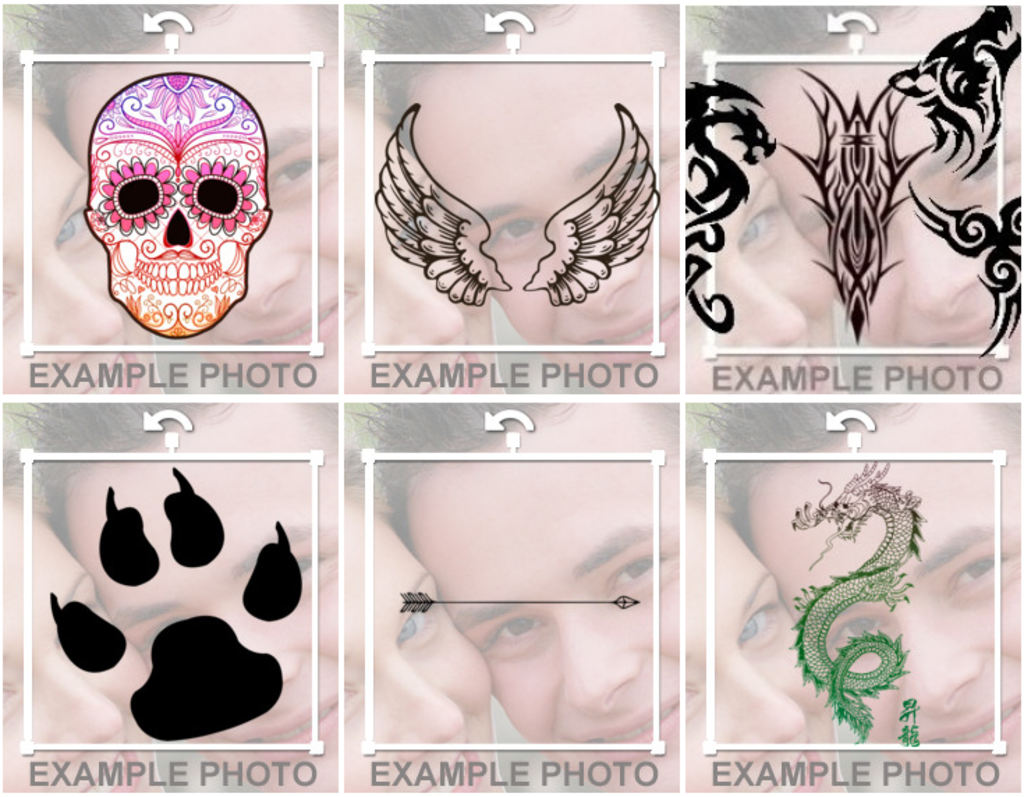 Fotomontajes con tatuajes para poner en tus fotografías o montajes de tatuajes