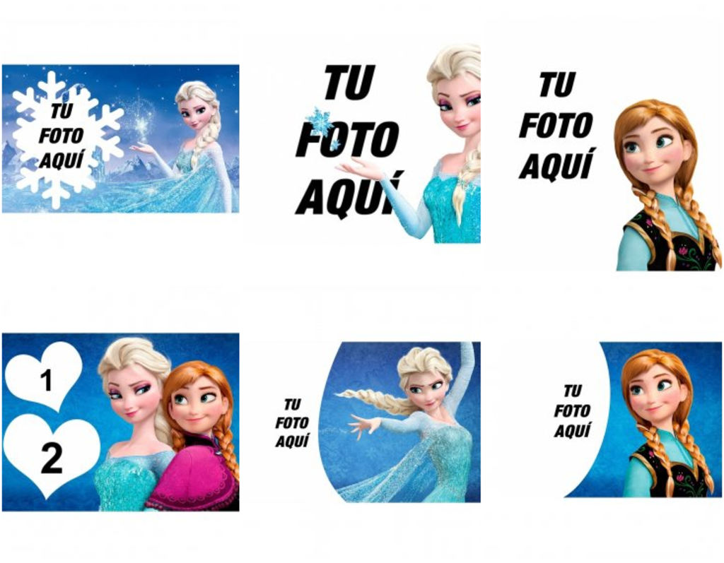 Marcos y fotomontajes de la pelí­cula Frozen