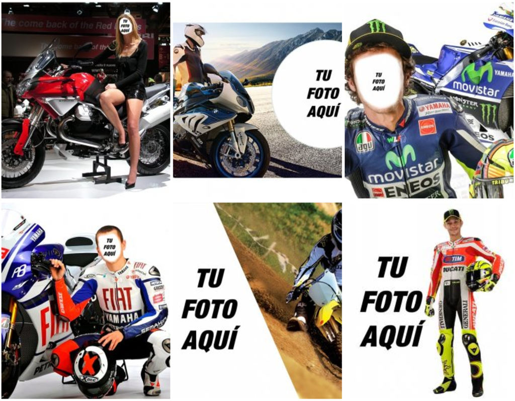 Montajes para poner tu foto junto a motos de competición
