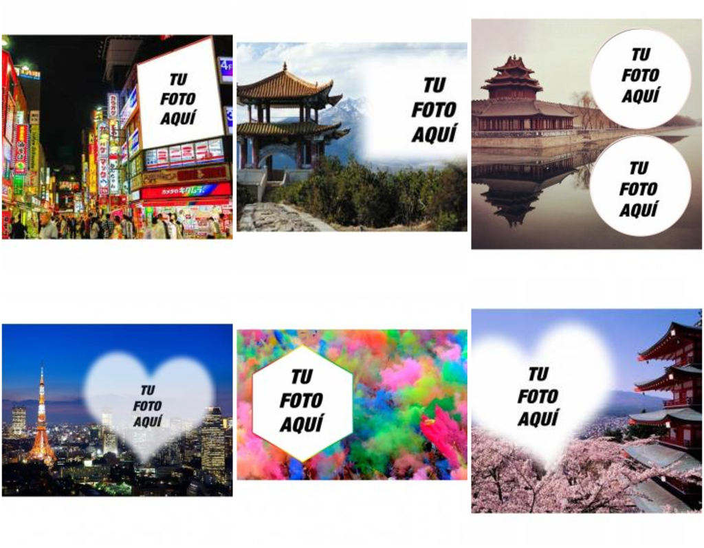 Postales de Asia para decorar tus fotos