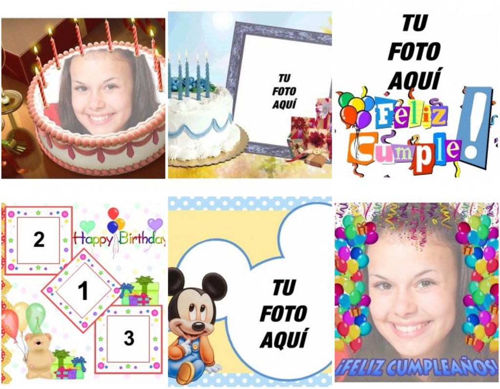 Postales de cumpleaños para niños con tus fotos