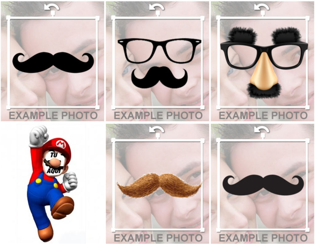 Stickers y fotomontajes con bigotes
